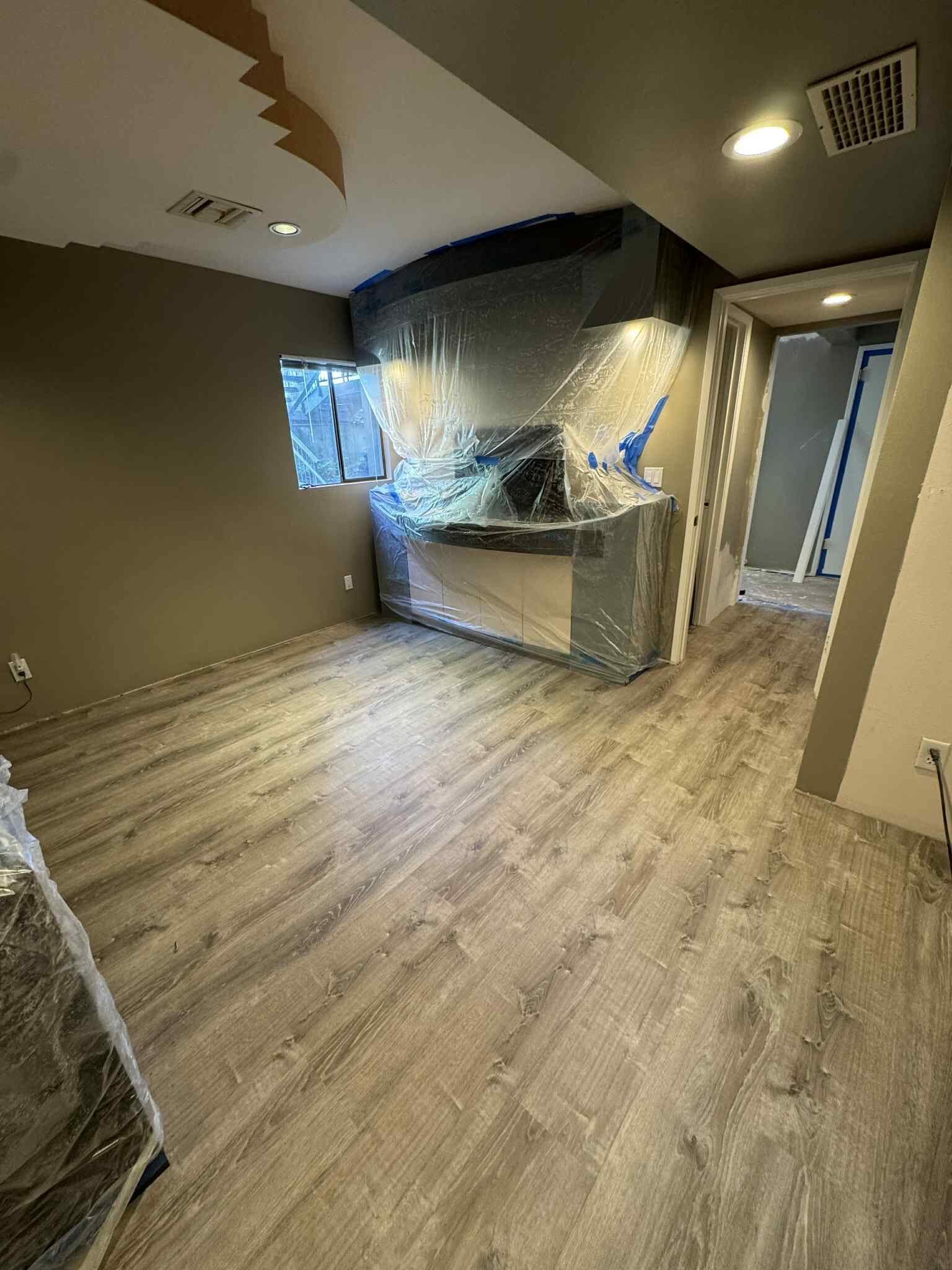 Luxury vinyl plank flooring installed by MG Flooring